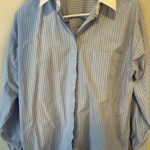 Good American Blue Striped Shirt